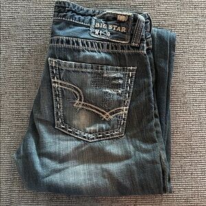 Big star jeans Dylan boyfriend fit Denim distressed w/marker marks